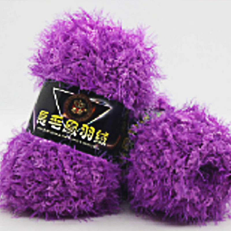 50g/rollen Samt Garn betroffen Wolle Faux Nerz Dicke Warme Häkeln betroffen Garne Baumwolle Baby Wolle DIY Hand-gestrickte zur Seite fahren: dunkel Violett