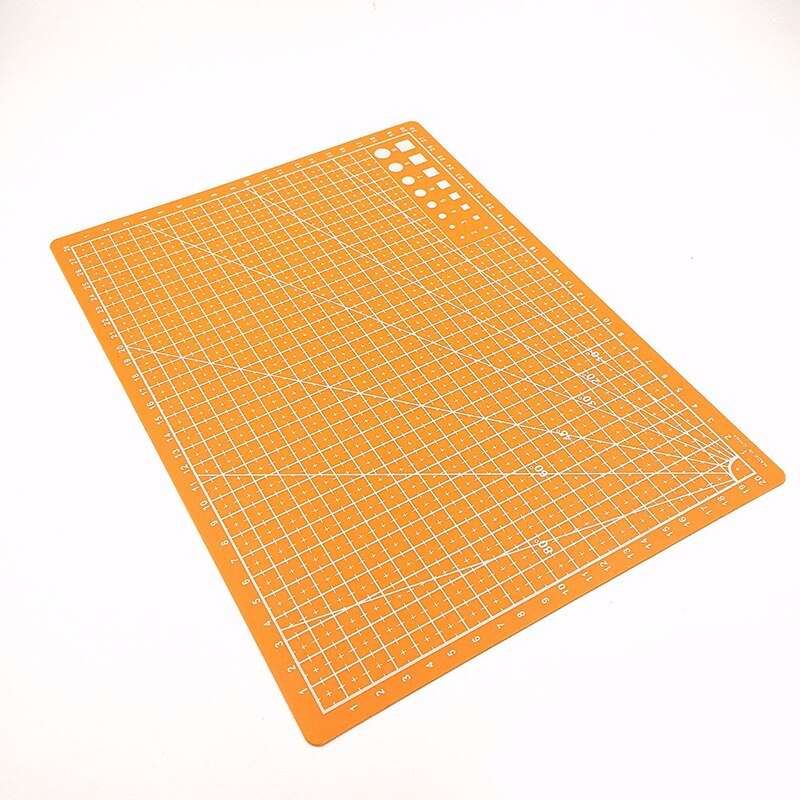 Planche à découper tapis de coupe A4 tampon 3 couleurs Double face tapis de coupe: Orange