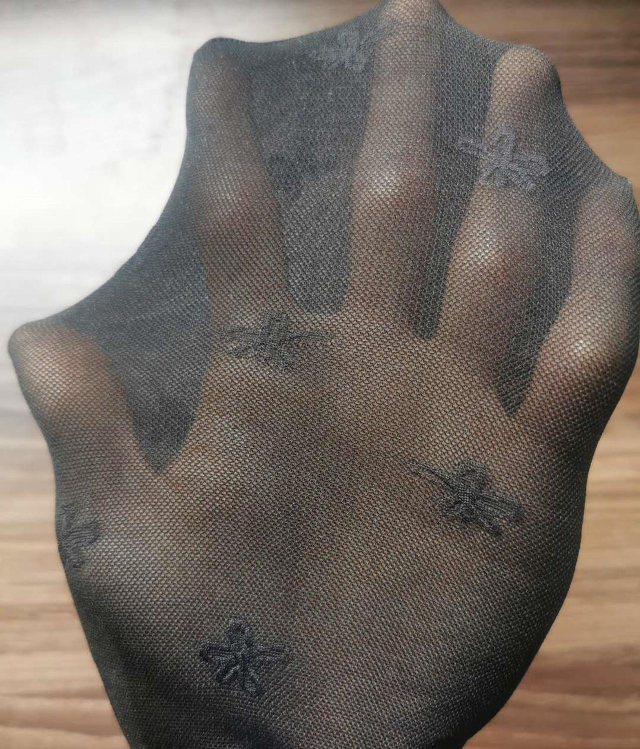 baby girls Ultra-thin Summer tights cute butterfly princess pantyhose infant girls little dot embroidery kids child dance tight: Black Flower / M