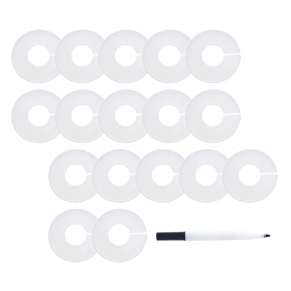 50pcs White Closet Dividers Clothing Rack Size Dividers Hangers Dividers with Pen
