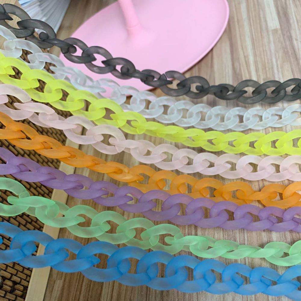 1.0 Meter 17*24mm Acrylic Necklace Strands Parts Linked Bag Chains Women Jewelry DIY Accessories Glasses Chains N027--T