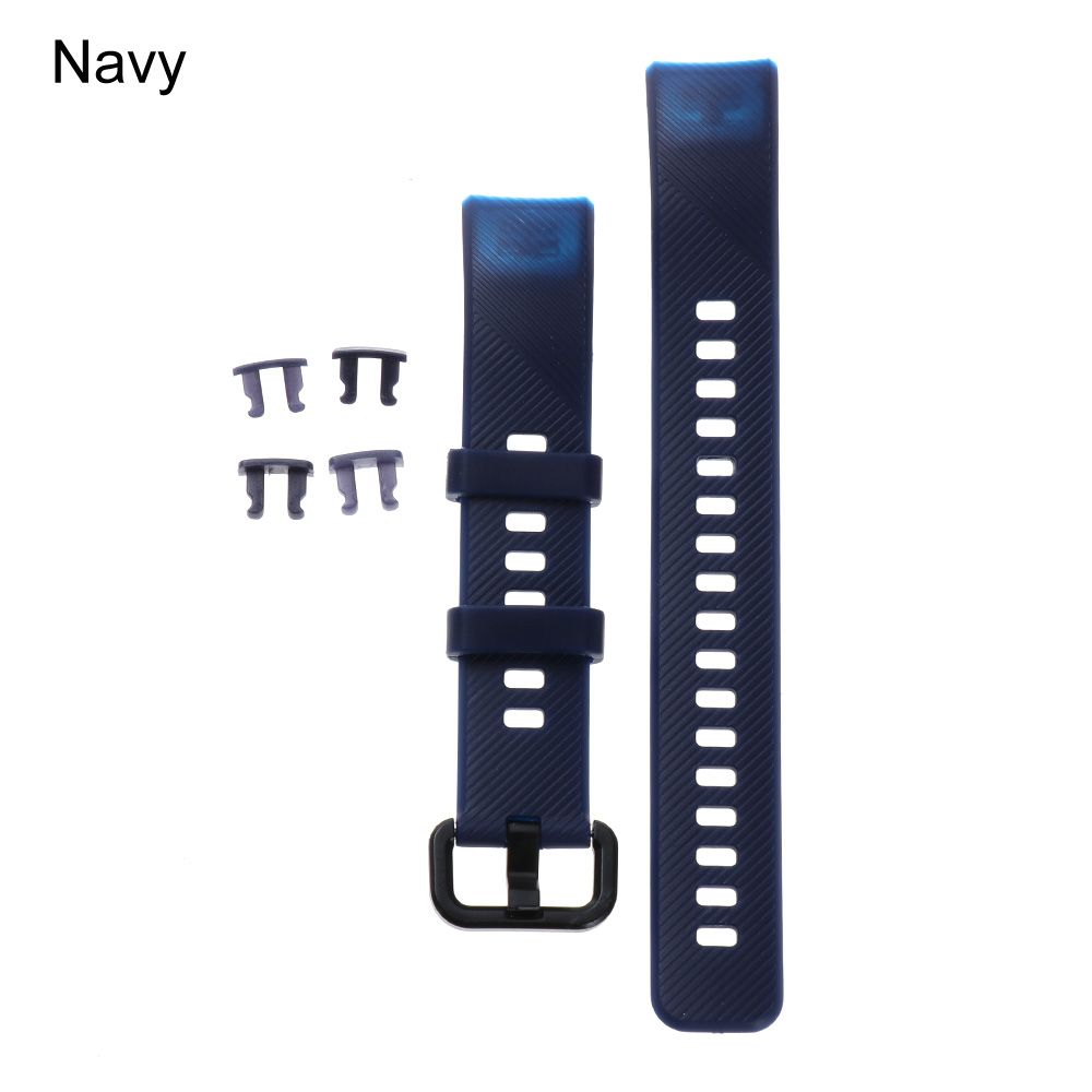 For Honor Band 5 4 Soft Silicone Watch Band Replacement Strap Colorful Sports Wristbands Classic: navy