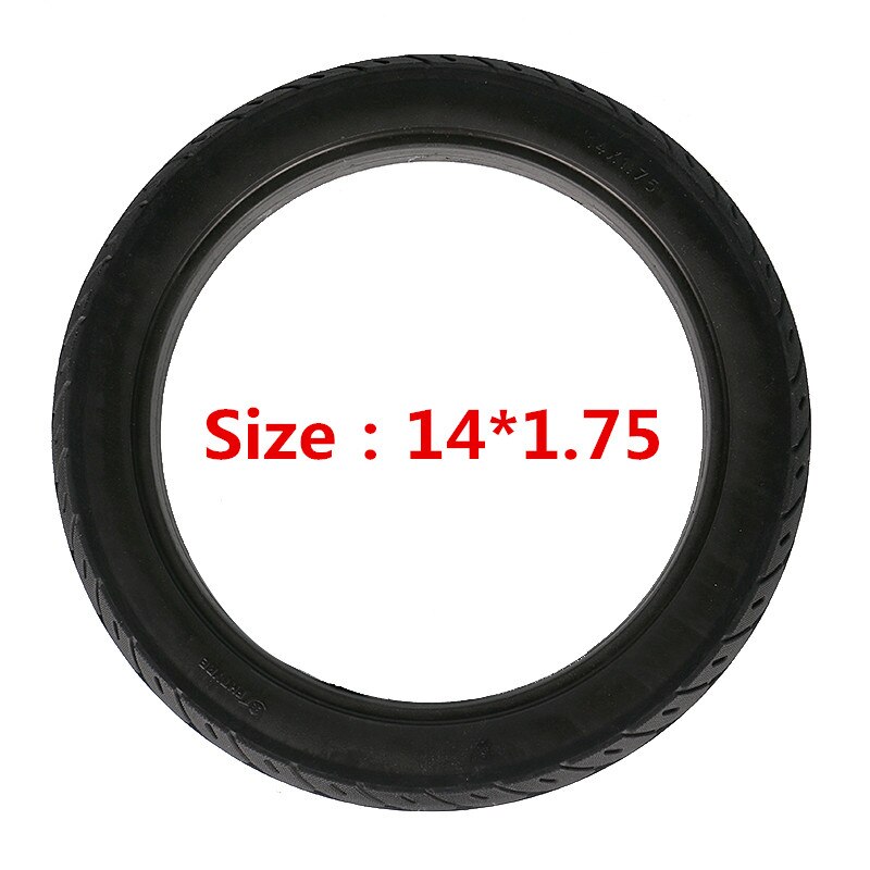 14*1.75 Pneu de Carro Elétrico Pneu Sólido 14 Polegada para Electrombile 14x1.75 Solid Pneus de Borracha de Pneu Preto