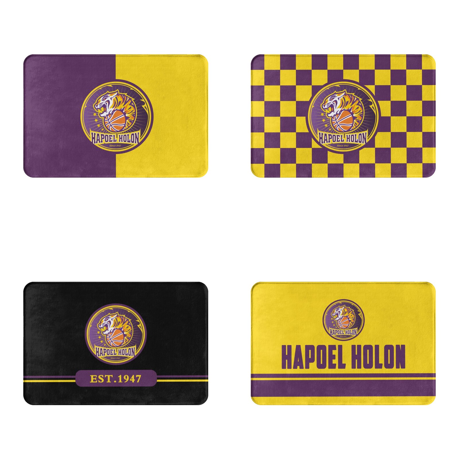 Hapoel holon bc fußmatt, eingangsteppich, gummimatte, dünne, rutschfeste teppichmatte