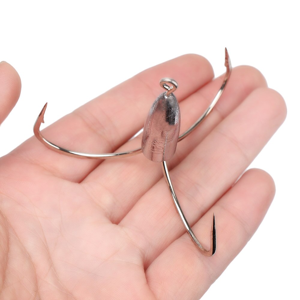 1Pcs Geslepen Sterke Grote Vissen Dreggen Met Lood Sinker Gewicht Vishaak Visgerei Gereedschappen Accessoires
