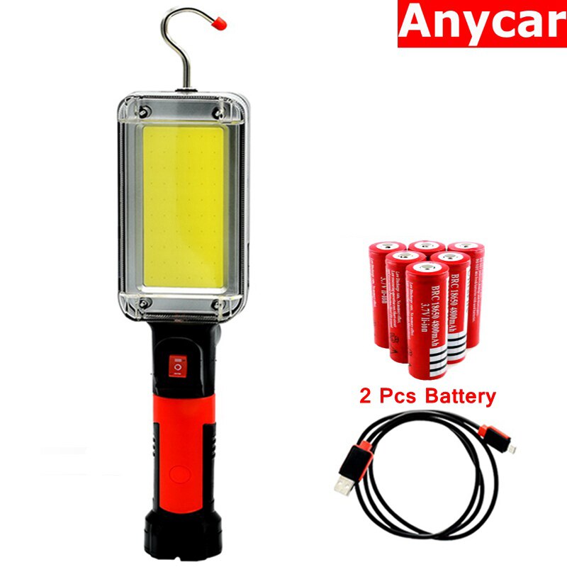Led work light cob led lamp led car light work light led light matrix floodlight 8000LM rechargeable lamp portable waterproof: With Battery