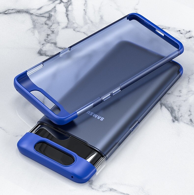 GKK Luxury Case for Samusng Galaxy A80 Case Translucent Hard PC Ultra Thin Matte Cover For Samsung A80 Case Coque Fundas: blue