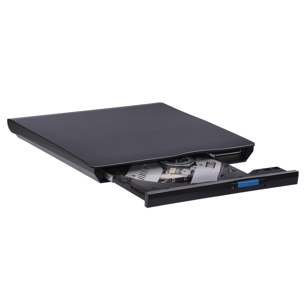 Deepfox-grabador de DVD externo, Unidad óptica de 9,5mm, CD ROM, RW, USB 2,0, lector de reproductor de CD/DVD, quemador de DVD para ordenador portátil, PC, Windows 7/8