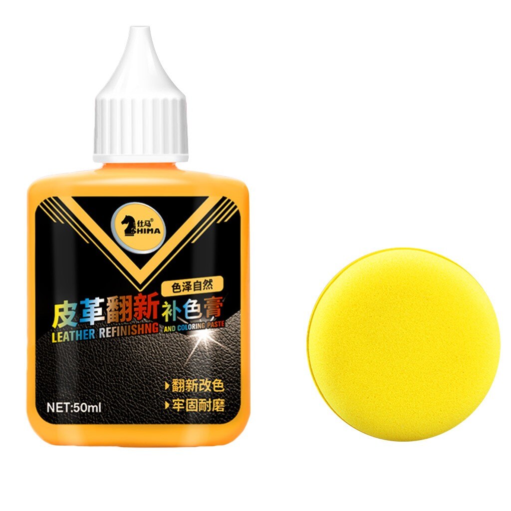 Mais novo couro reparação reparação creme kit para auto assento de carro sofá casacos sapatos buracos raspadeiras rachaduras restaurar quente: Yellow 