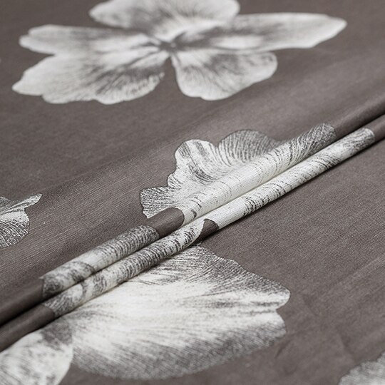 Pearlsilk 140cm breda stora blommor tryckta linne tunt lin plagg material sommarklänning diy kläder tyger: Default Title