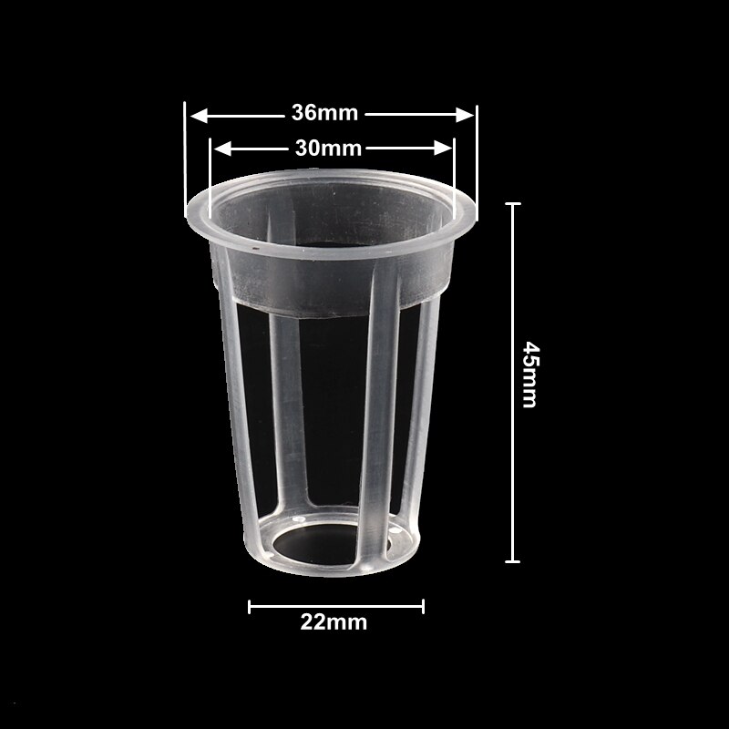 100pcs Net Pot Garden Vegetable Soilless Grow Hydroponic Basket Multi-Size Aeroponics Plastic Planting Mesh Pot: S30-45