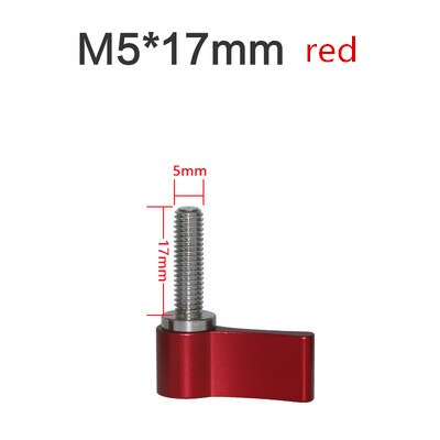 Jadkinsta Locking Screw Adapter 17mm 23mm Length M6 M5 Thread Clamping Screw Holder L Shape Wrench Spanner Camera Accessories: M5x17mm Red