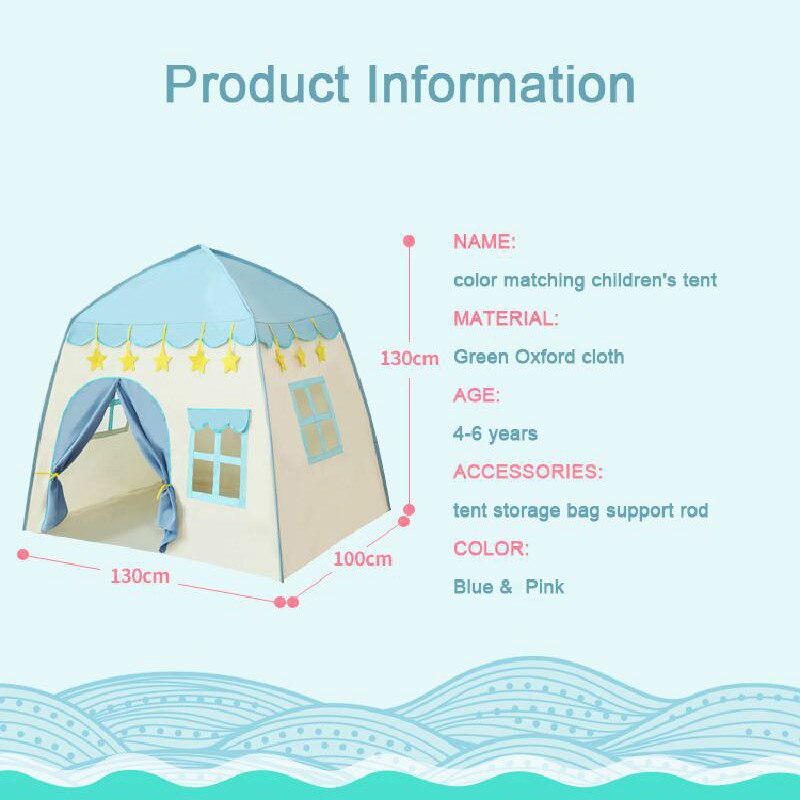 Kinderen Tent Baby Prinses Playhouse Super Grote Kamer Kruipen Indoor Outdoor Tent Kasteel Prinses Living Spel Oceaan Ballen