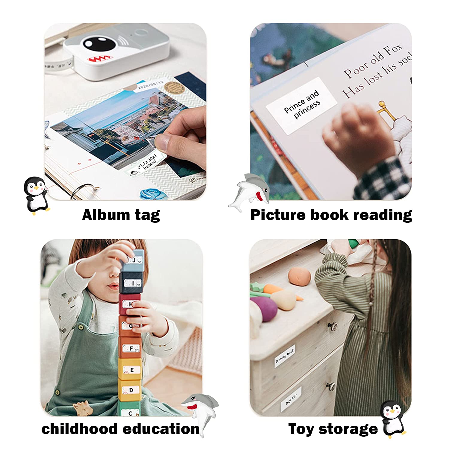 Version Phomemo D30 Smart Mini Label Maker Wireless Thermal Label Machine Compatible with IOS and Android System