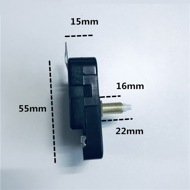 M2188 Wall Clock Movement Mechanism Long Thread Axis Length 22mm Quartz Clock Step-Movement with hook and black hands