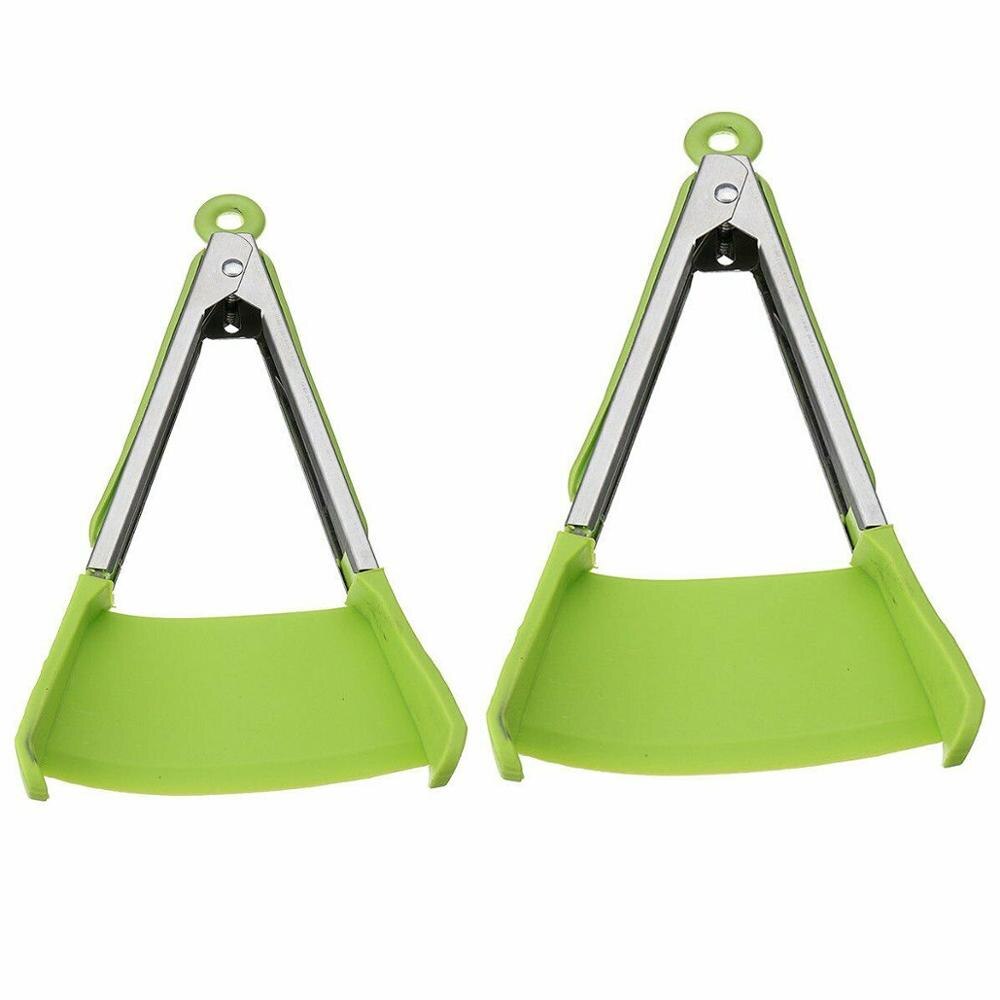 Novità spatola e pinze da cucina intelligenti 2 in 1 pinza da cucina in silicone antiaderente resistente al calore con telaio in acciaio inossidabile: verde / 9 pollice