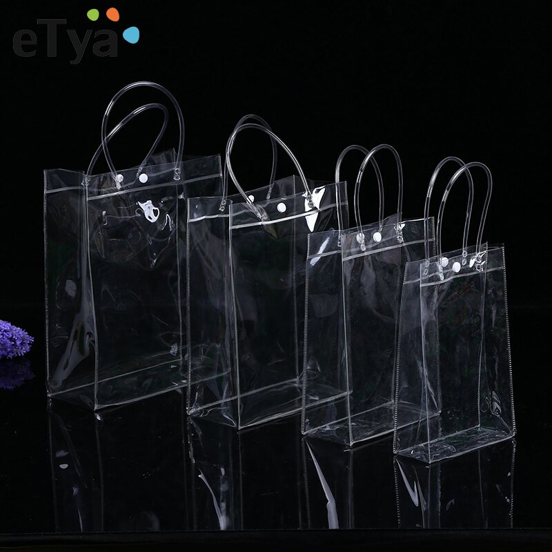 ETya Transparent femmes sac à main PVC voyage stockage sacs à provisions grande capacité clair sac de plage sacs à main cosmétiques fourre-tout