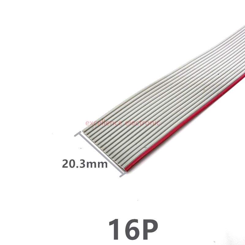 1/2/5/10Meter 6P/8/10/14/16/20/26/30/34/40/50/60 Pin 1.27Mm Pitch Grijze Platte Lintkabel 28 Awg draad Voor 2.54Mm Fc Idc Connector: Bruin / 20-29 Stks