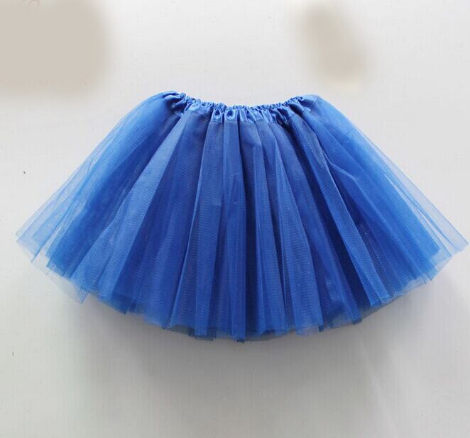Falda de tutú para niñas, falda translúcida de hilo de red de 3 capas, hermoso color, falda de baile, falda deportiva barata para niñas, 1 unidad: Azul