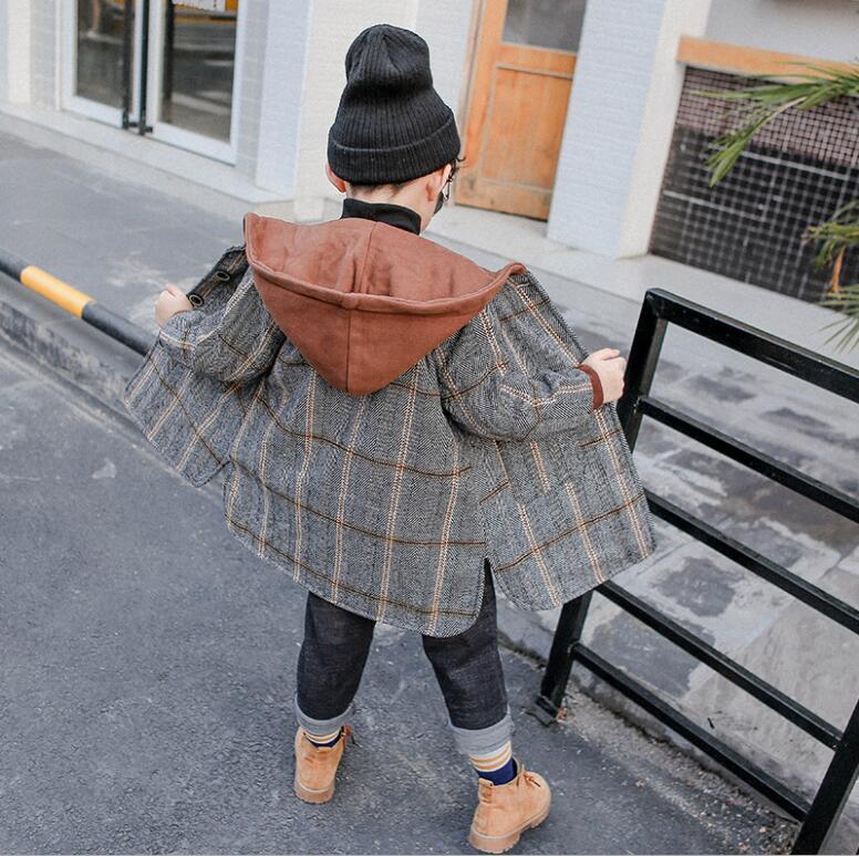 Winter Lente Jongen Dikke Wollen Jas Jongens Kleding Jongens Jas