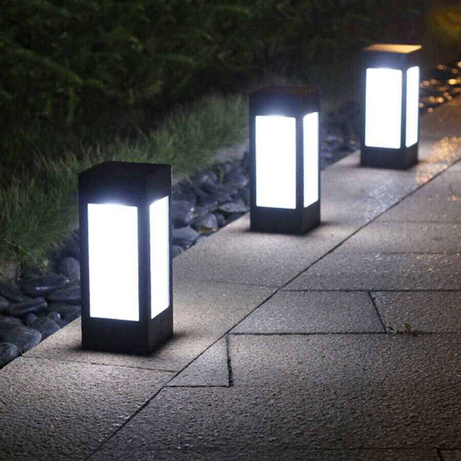 Lámpara Solar LED Thrisdar resistente al agua, pilar Solar para exteriores, puerta, valla, columna Solar para patio, Villas, jardín, porche, estigma ligero