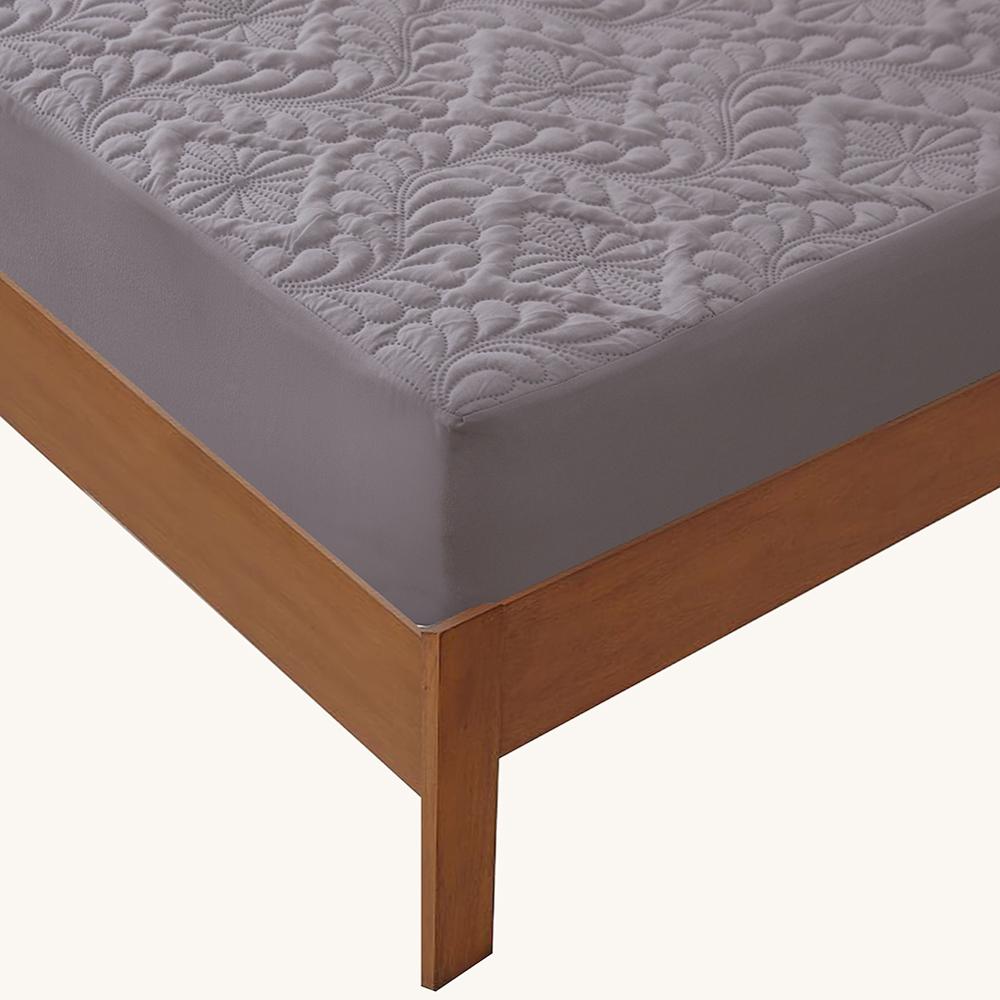 Waterdichte Matrasbeschermer Effen Kleur Gewatteerde Reliëf Premium Matras Protector Ademend Geruisloze Matras Pad Cover