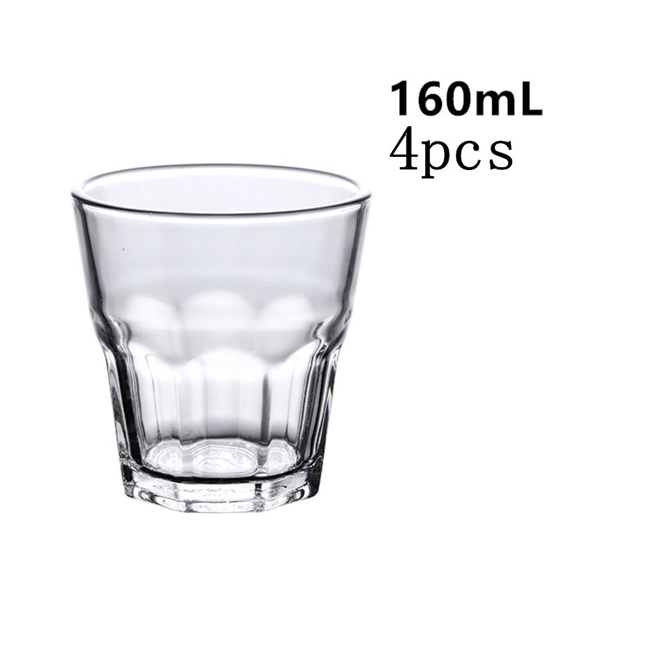 4pcs Transparent Crystal Glass Cup for Whiskey Wine Vodka Bar Club Spirits Wine Glass Cup Beer Wine Glass Brandy Cup: A07