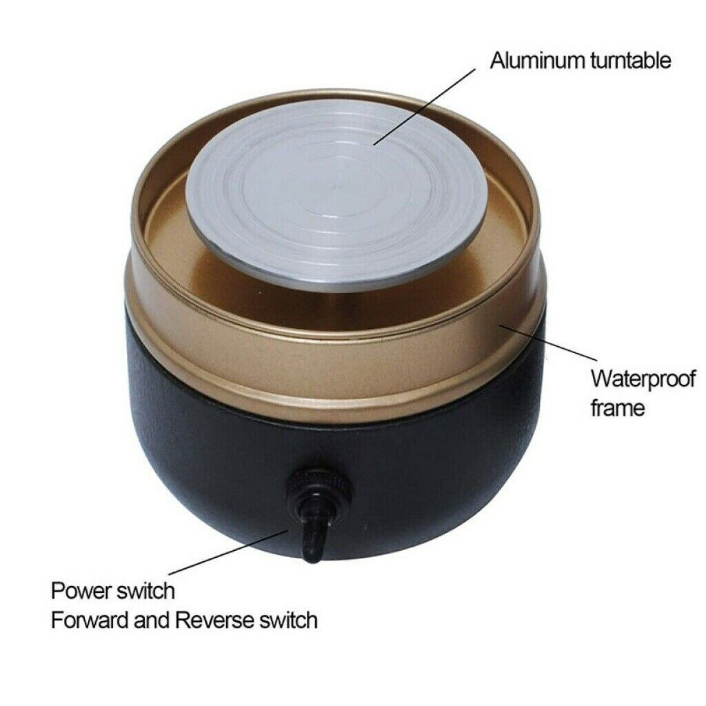 Mini Electric Pottery Wheel Ceramic Clay Making Shaping Machine Clay Art Craft DIY