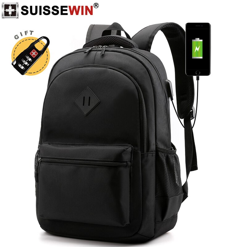 neue schwarz stoff Anti diebstahl koreanische Ladung Laptop Rucksack große städtischen reise wasserdichte tasche für frauen und männer Sack eine dos