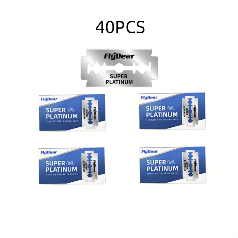 Classic Retro Stainless Razor Double Edge Razor Blades Men's Safety Razors Barber Tool Shave Hair Removal Razor: Silver