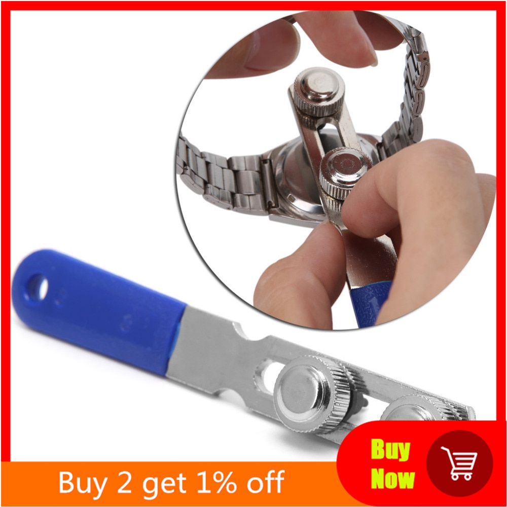Llave de reparación de reloj, abridor de funda trasera ajustable, herramientas de relojería, 1 ud.