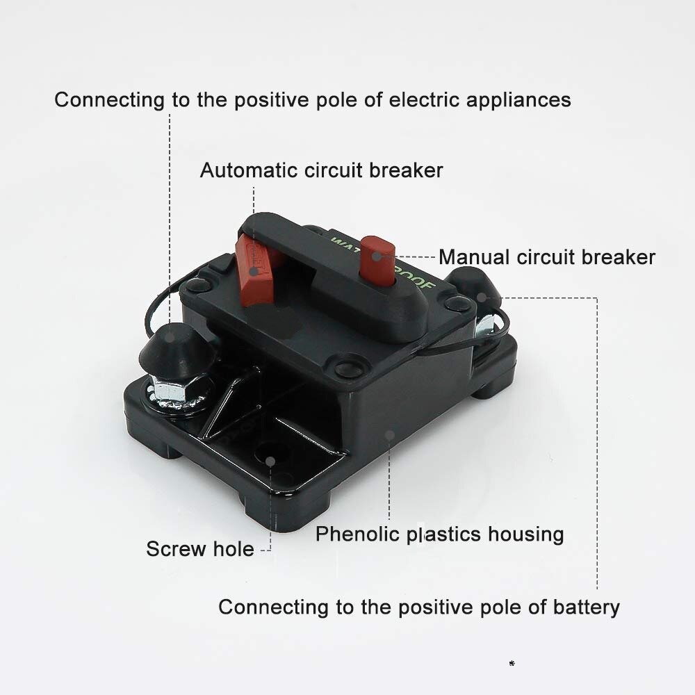 12V Resettable Surface Mount Thermal 30AMP CIRCUIT BREAKER HIGH AMP, WATER PROOF,