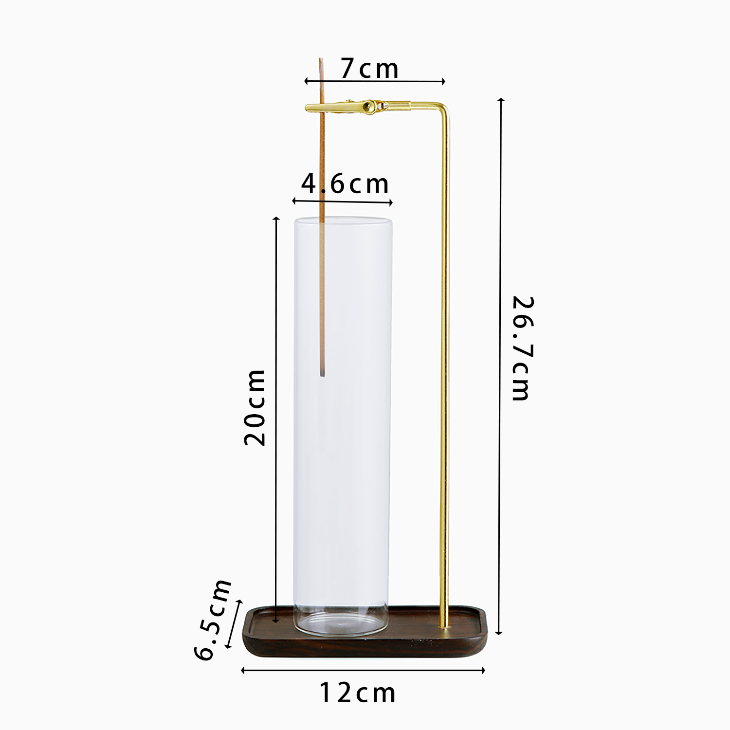 2 in 1 Incense Holder for Sticks Anti-Ash Flying Incense Burne with Removable Glass Ash Catcher and Incense Sticks Organizer: Burgundy
