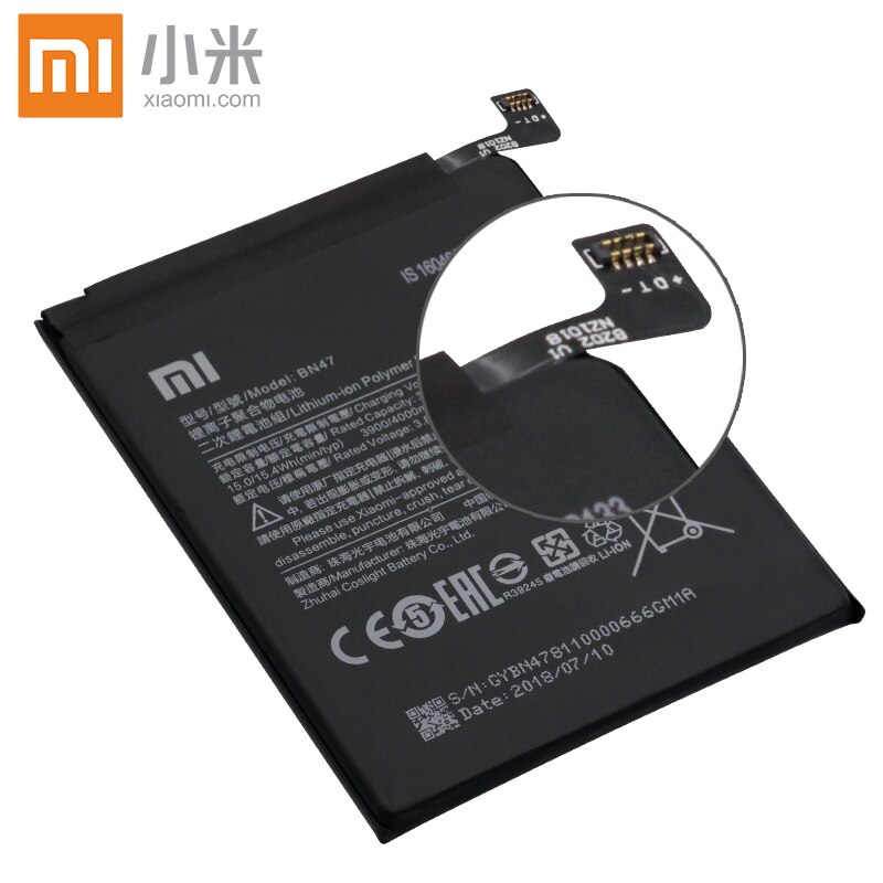 Xiao Mi Originele Telefoon Batterij BN47 Voor Xiaomi Redmi 6 Pro / Mi A2 Lite 3900Mah Vervangende batterij Gratis Tools