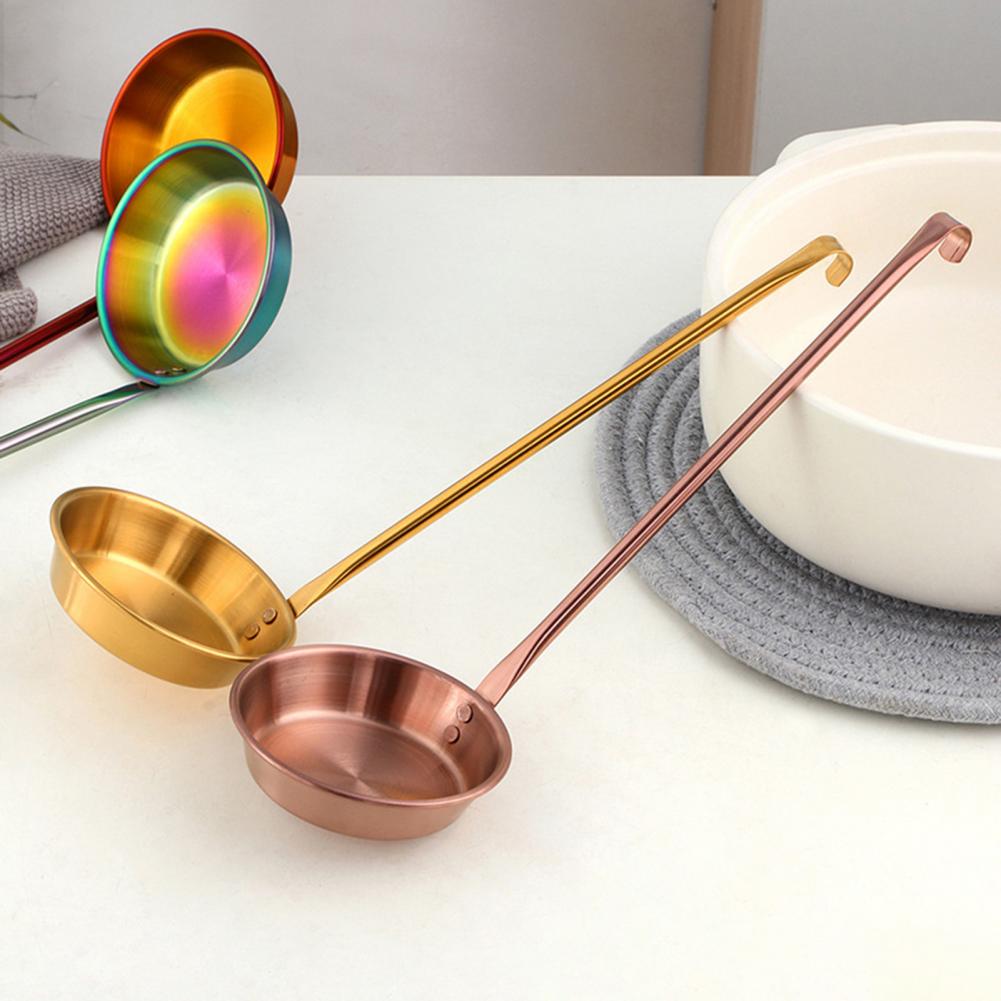Cooking Ladle BPA Free Stainless Steel Spoon Mirror Surface Durable Modern Portable Durable Soup Ladle