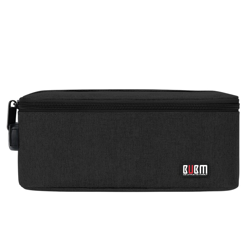 Bubm hårdt etui powerbank kuffert segl opbevaringstaske til ekstern harddisk disk power bank kuffert bankkort print mudder: Sort