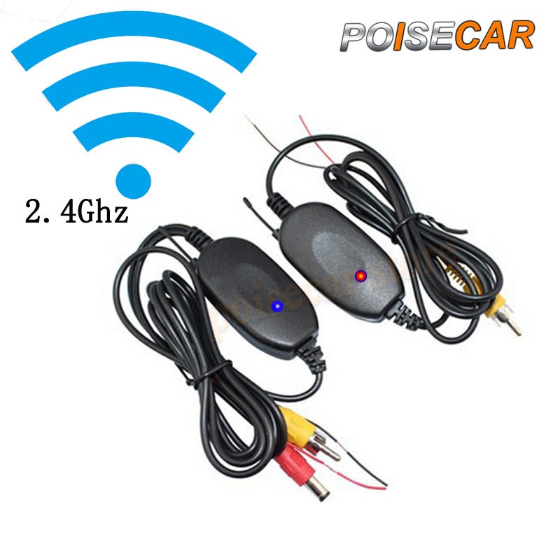 Car DVD With ACC Line 2.4G Wireless Video Transmitter Receiver Kit for Car Rear View Camera and Monitor Reverse Backup Cam
