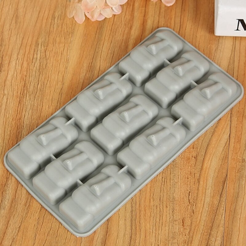 Silicone Rectangle Ice Cube Mold Ice Tray Mold Ice Mould Easter Island Drinking Statues Cocktails 3D Eco-Friendly Originality