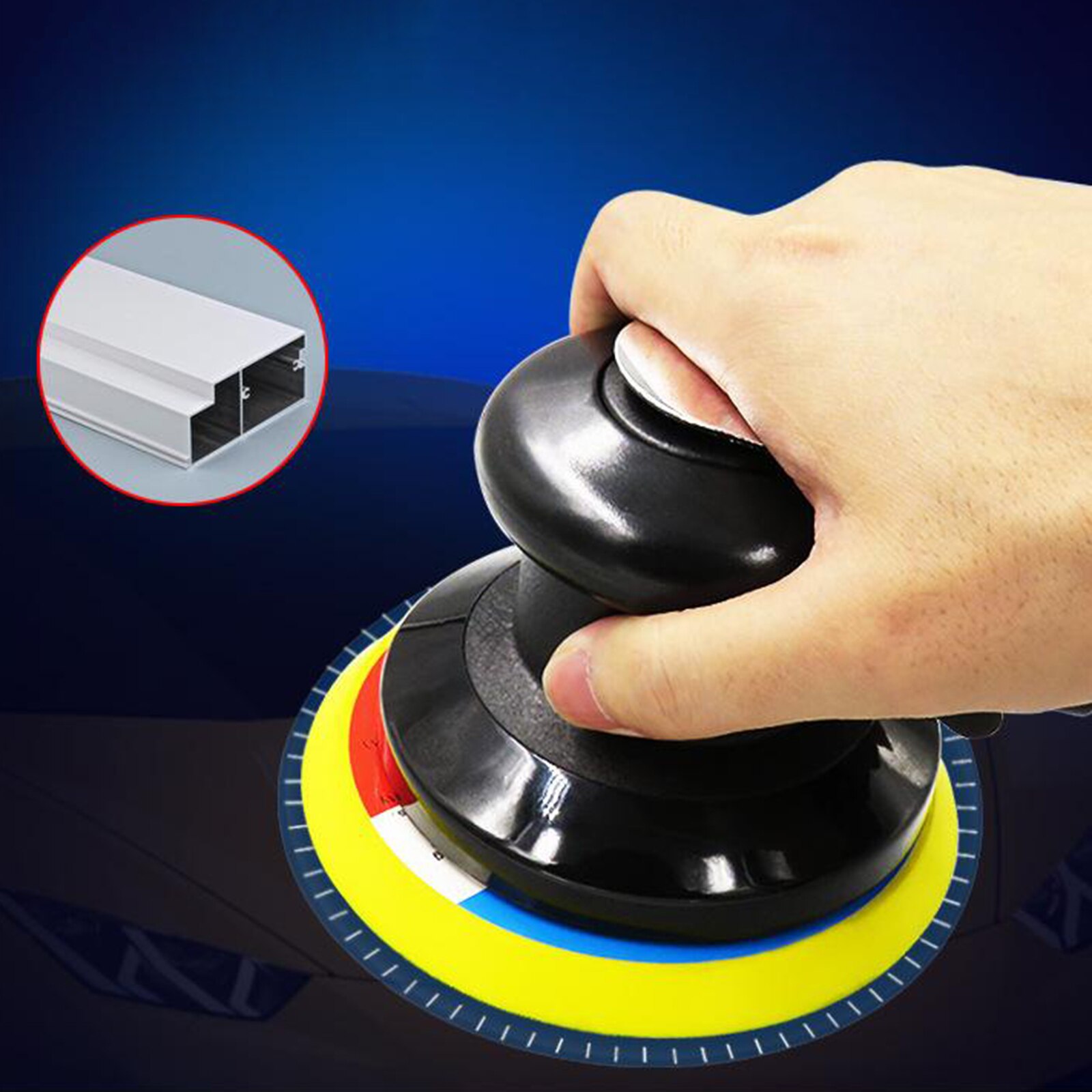 5" Air Palm Sander Al Pneumatic Sanding Disc Sander Automotive Body