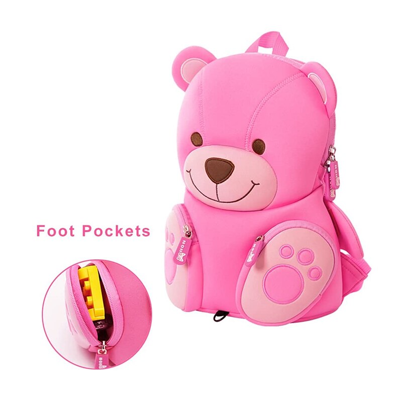 NOHOO sac à dos enfants mignon étanche enfant en bas âge sac à dos 3D dessin animé sacs d'école pour filles sac de voyage pour enfants