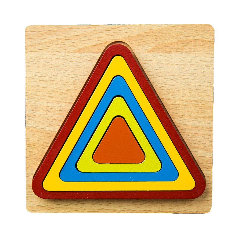 DIY 3D Wooden Puzzle Geometric Shape Jigsaw Intelligence Develop Montessori Educational Toys For Children Kids Baby: I