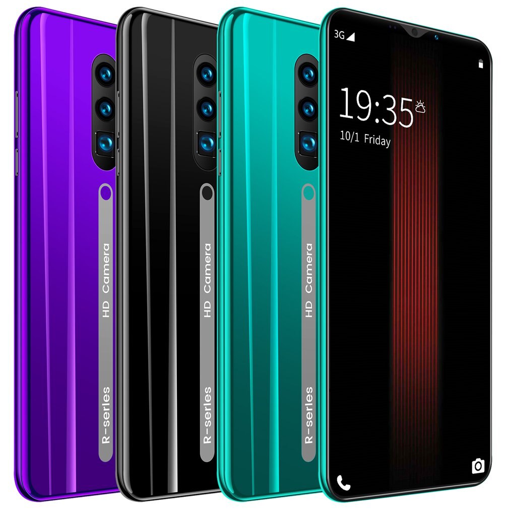 Rino3 Profi 5,8 Zoll Bildschirm Android Telefon Lila Wasser Tropfen Bildschirm Smartphone Einfarbig praktisch Coole bilden