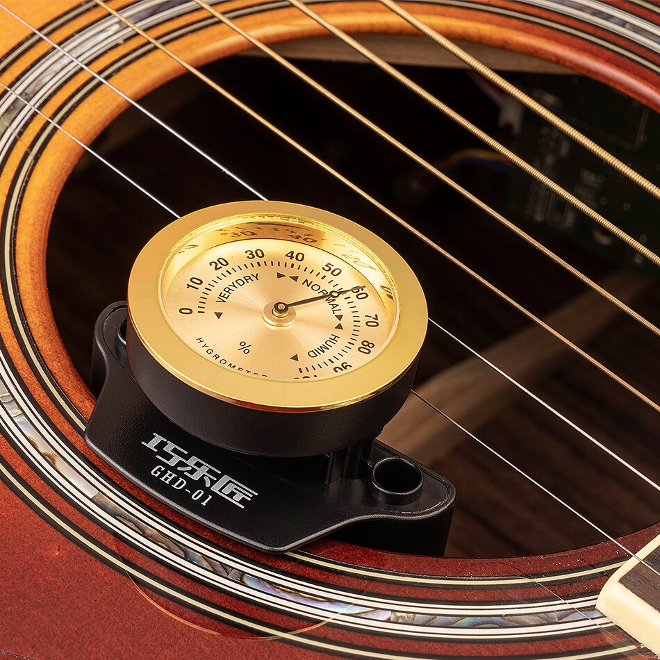 Ghd -01 guitar luftfugter med hygrometer akustiske klassiske guitar vedligeholdelsesværktøjer