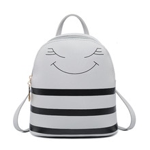 Fille cartables caractère fermeture éclair casque trou sac à dos en bandoulière sacs téléphone portable sac à main