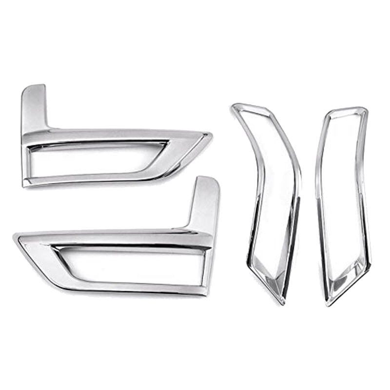 4Stck Chrom Vorne Hinten Nebel Licht Abdeckung Stoßstange Reflektor Rahmen für Nissan Schurke X-Pfad T32: Default Title