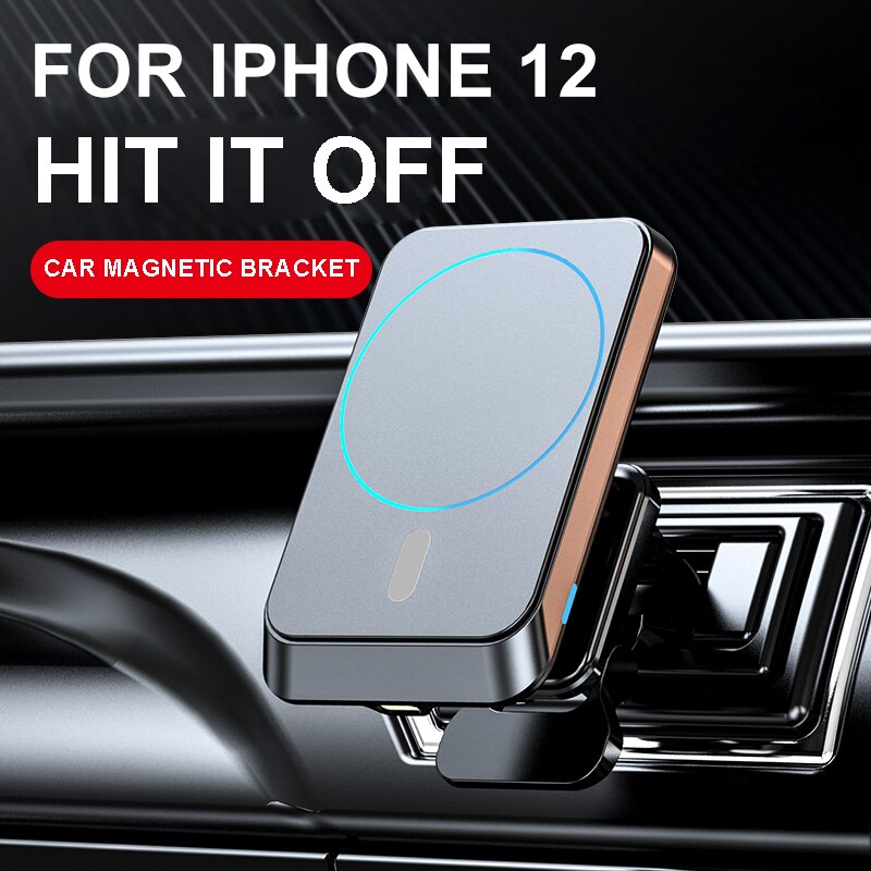 Cargador inalámbrico para coche, soporte magnético rápido de teléfono para iPhone 12 Pro Max 12, Serie 12, 15W