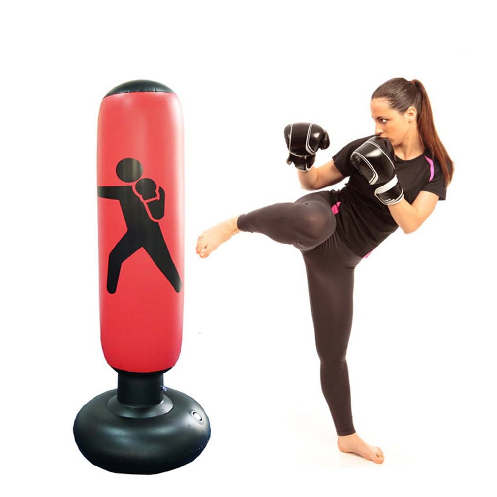 Funny Children Adult Lifelike Unique Funny Tumbler Toy Inflatable Boxing Toy Kick Fight Bag Punching Bag