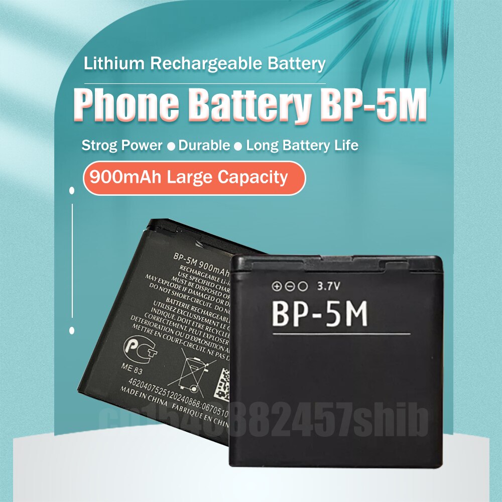 BP-5M BP5M BP 5M 900mAh para teléfono, batería recargable de iones de litio para Nokia 5700, 5610, 5611, 5710, 5611XM, 5700XM, 6110, 6110N, 6200C, 7390, 1 ud.