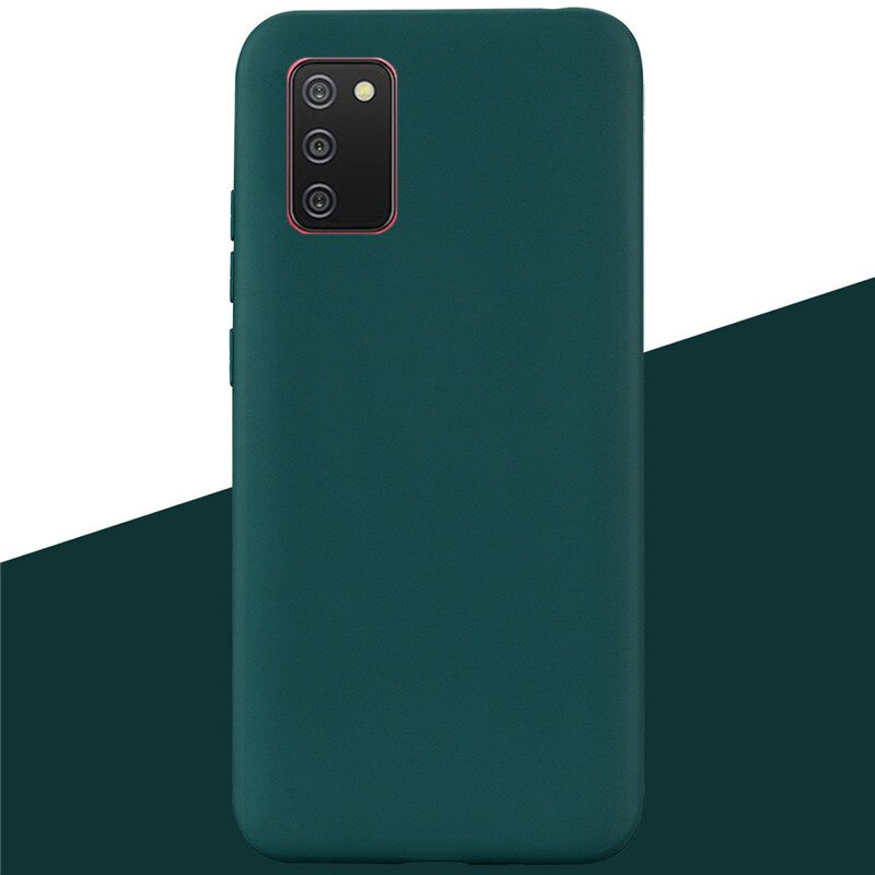 Soft Silicone Case For Samsung A02S Case A025F Soft TPU Cover Back Case For Samsung Galaxy A02S SM-A025F A 02S Phone Cases Coque: 14 Dark Green