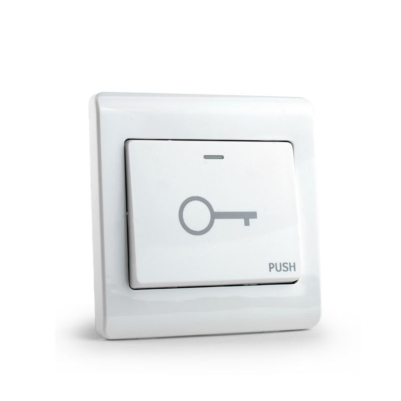 Fireproofing Plastic ABS White Push Door Release Exit Button Switch for Door Lock Access Control system M6 model